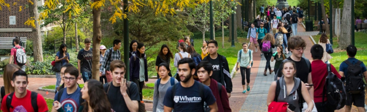 Students on Locust Walk