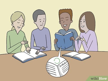 Students in a group study
